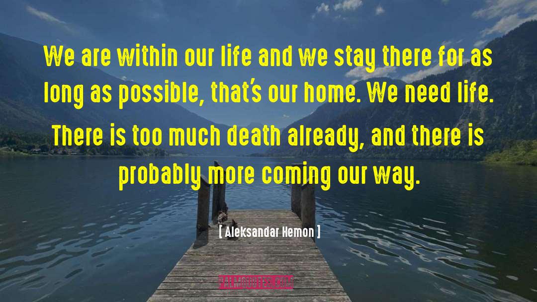 Approaching Death quotes by Aleksandar Hemon