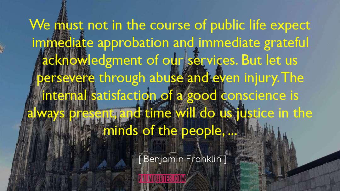 Approbation quotes by Benjamin Franklin