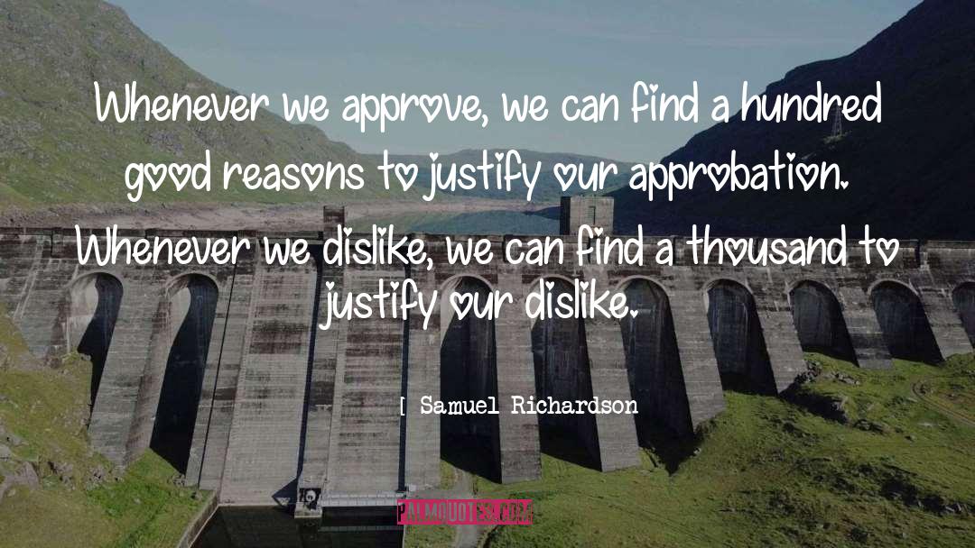 Approbation quotes by Samuel Richardson