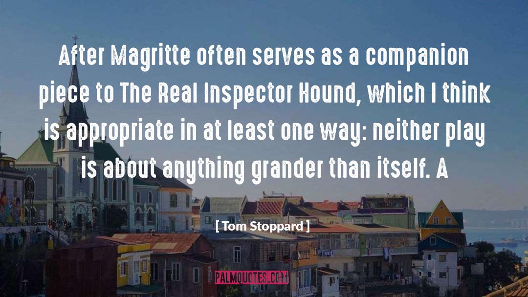 Appropriate quotes by Tom Stoppard