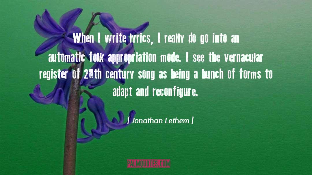 Appropriation quotes by Jonathan Lethem