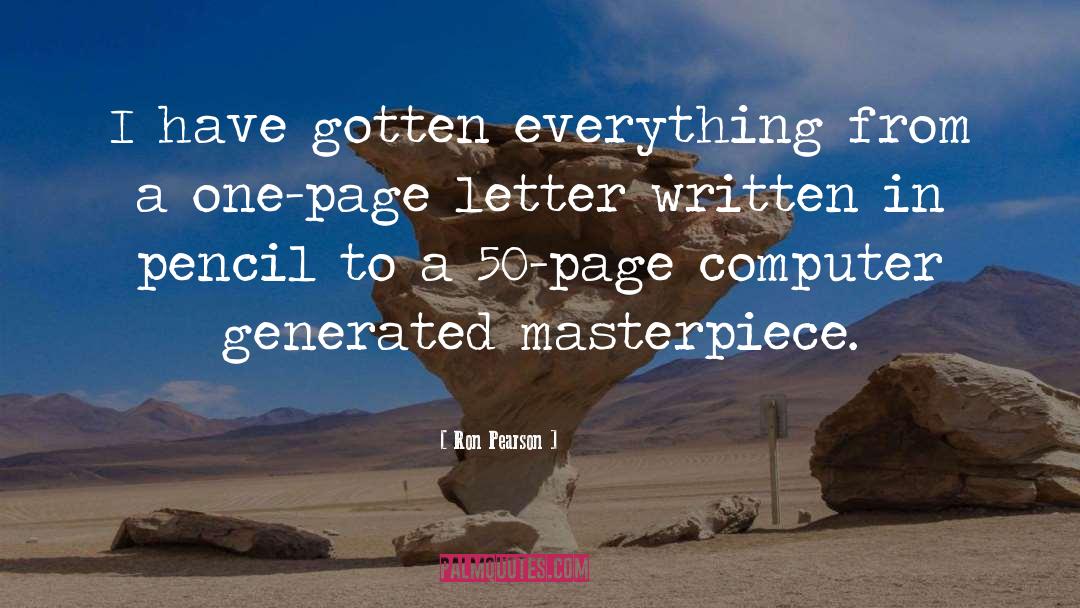 Approvable Letter quotes by Ron Pearson