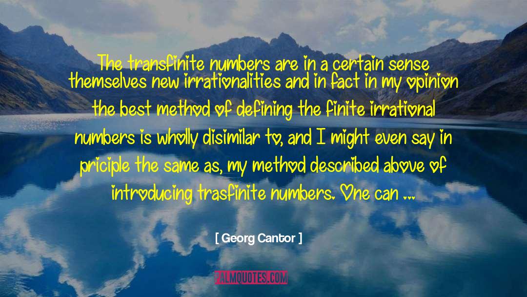 Approximating Irrational Numbers quotes by Georg Cantor