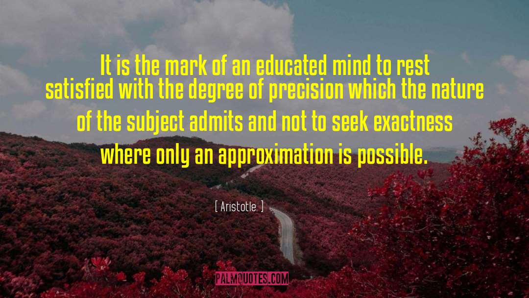 Approximation quotes by Aristotle.