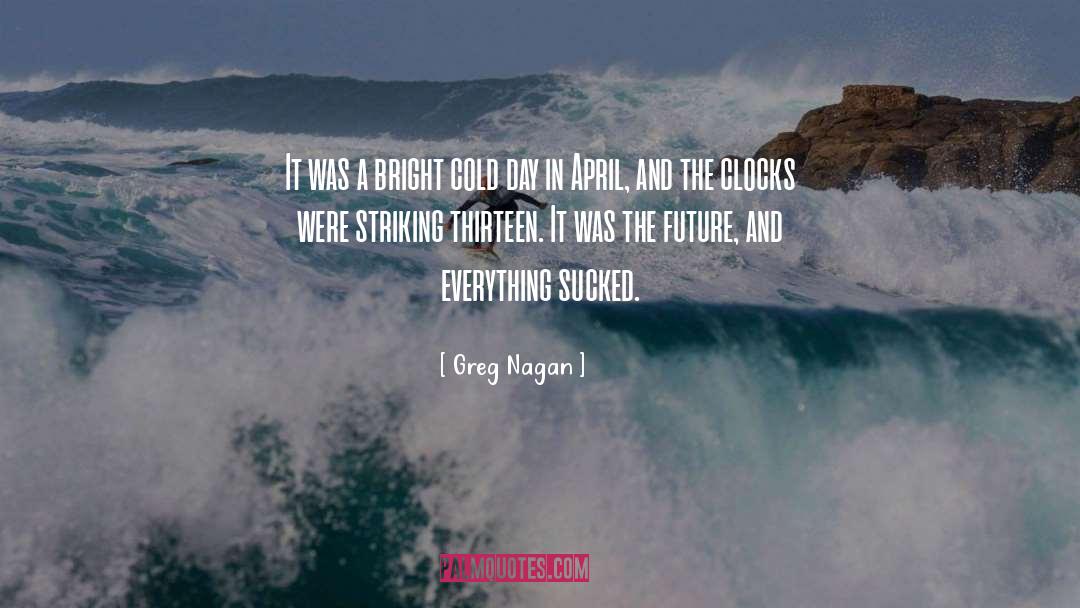 April quotes by Greg Nagan