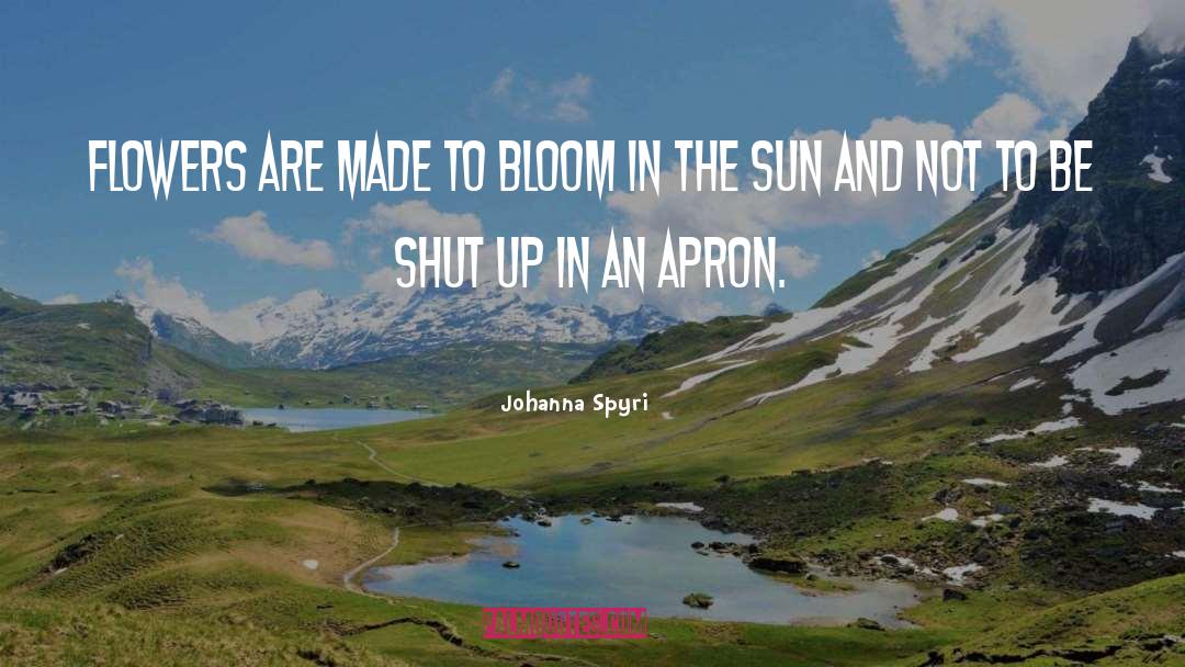 Apron quotes by Johanna Spyri