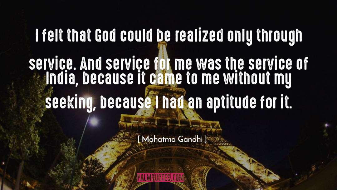 Aptitude quotes by Mahatma Gandhi