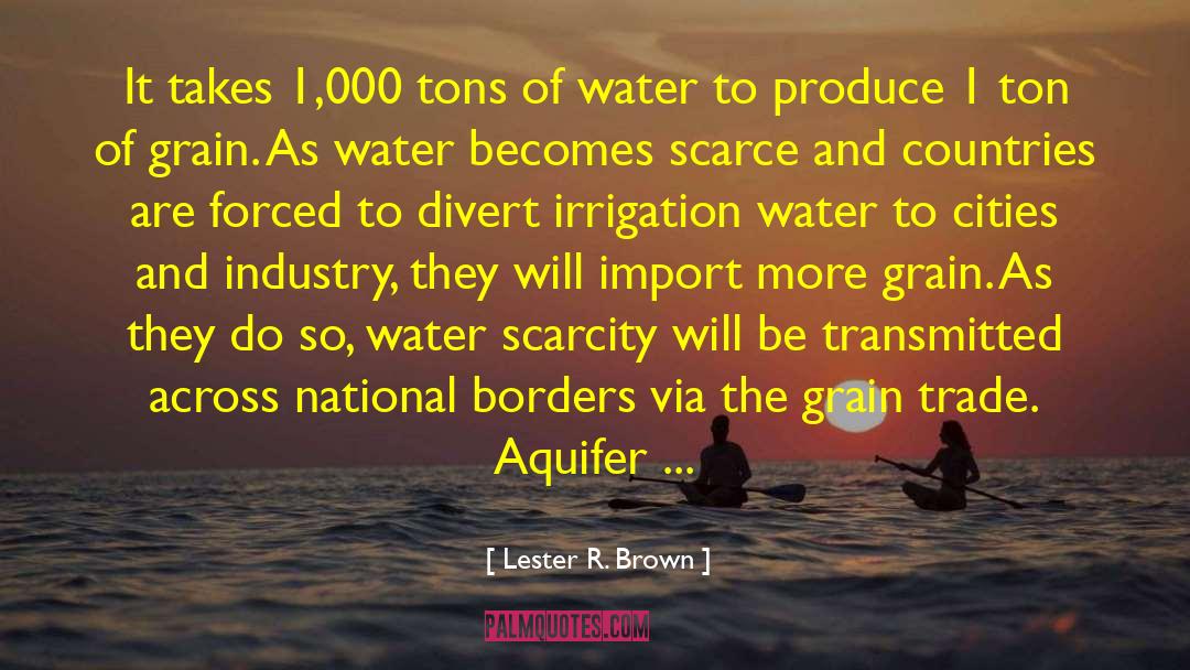 Aquifers quotes by Lester R. Brown