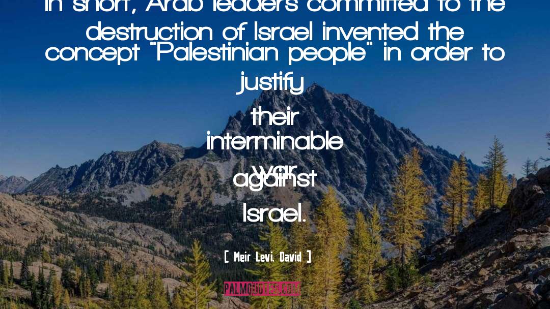 Arab quotes by Meir Levi, David