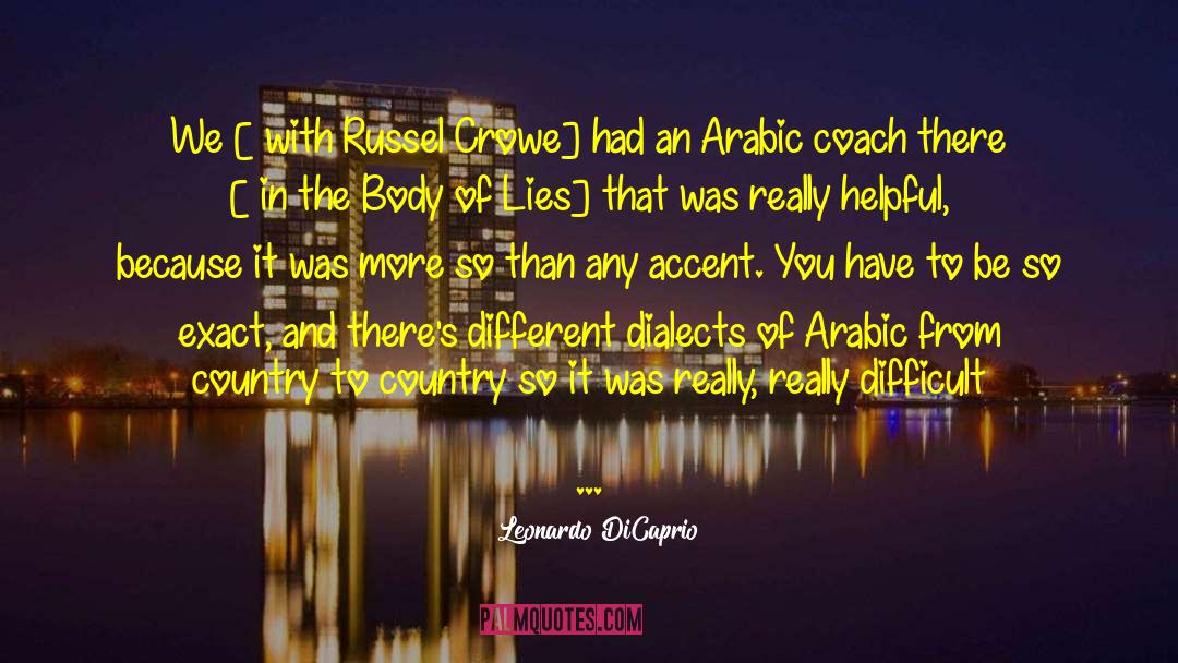 Arabic Cuisine quotes by Leonardo DiCaprio