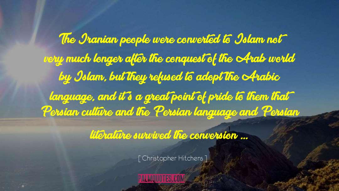 Arabic Language quotes by Christopher Hitchens