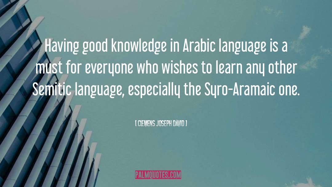 Arabic Language quotes by Clemens Joseph David
