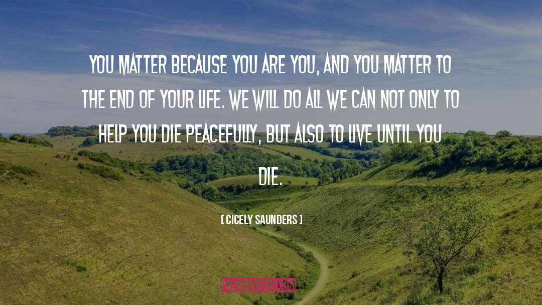Are quotes by Cicely Saunders