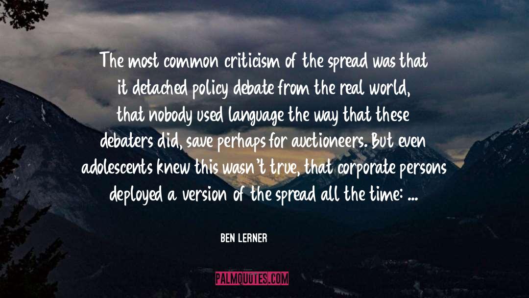 Argument From Authority quotes by Ben Lerner