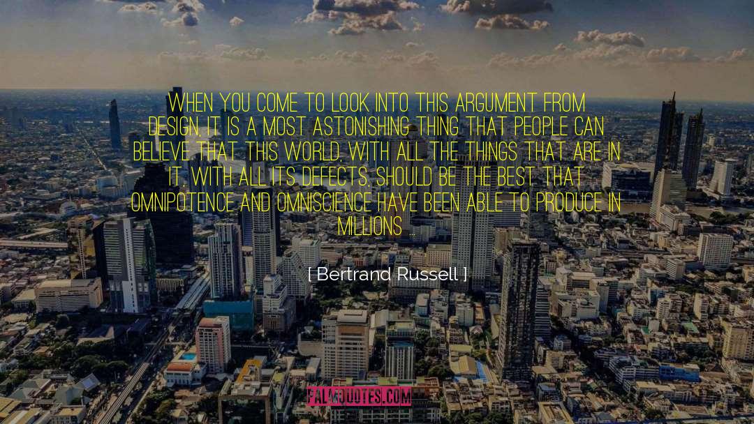 Argument From Design quotes by Bertrand Russell