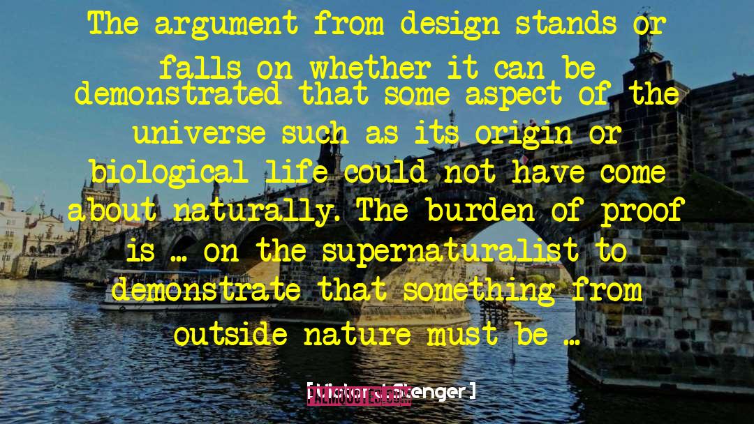 Argument From Design quotes by Victor J. Stenger