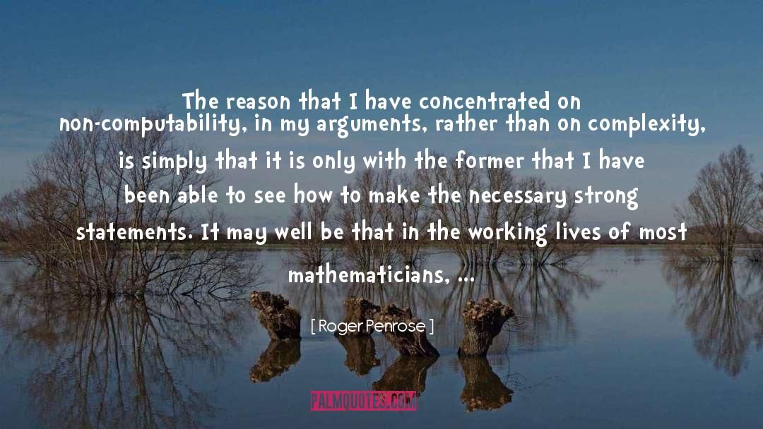 Argument quotes by Roger Penrose