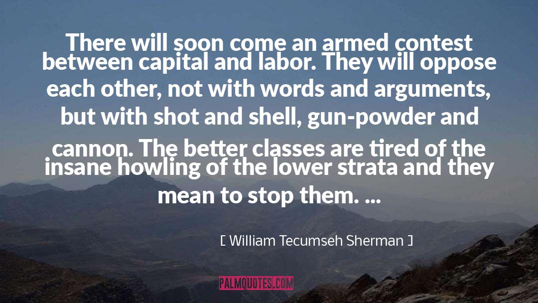 Argument quotes by William Tecumseh Sherman