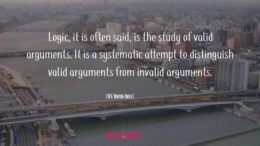 Argumentation quotes by W.H. Newton-Smith