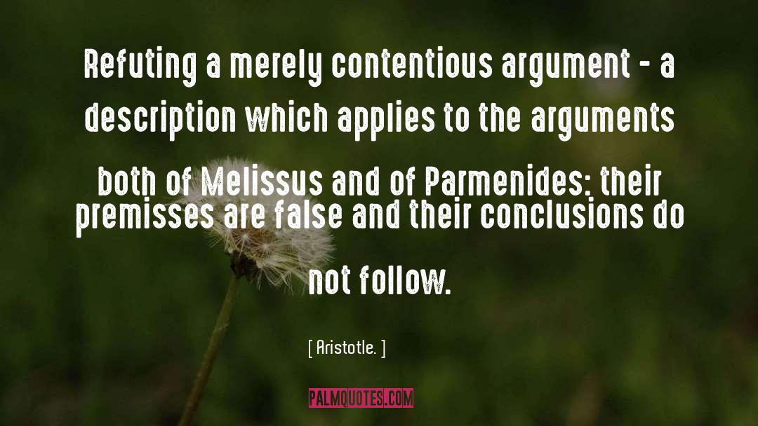 Arguments quotes by Aristotle.