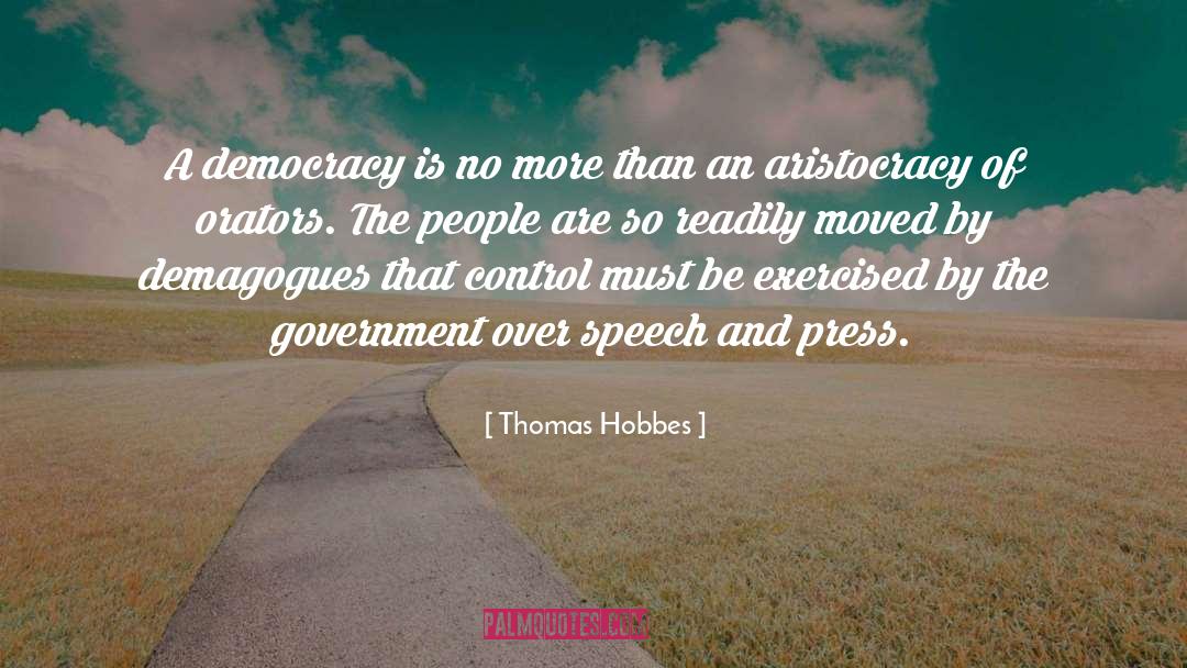 Aristocracy quotes by Thomas Hobbes