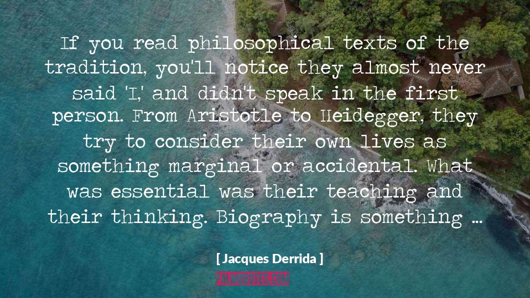 Aristotle quotes by Jacques Derrida