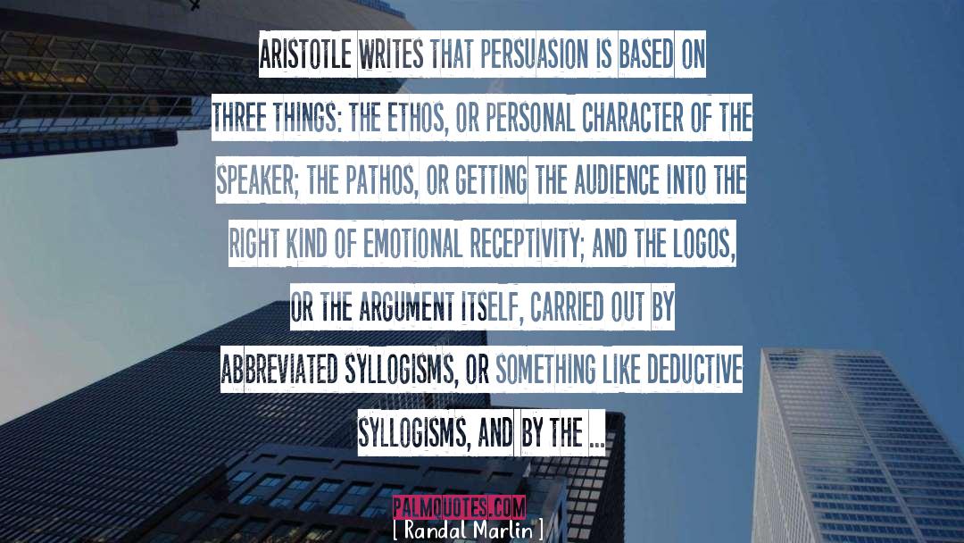 Aristotle quotes by Randal Marlin