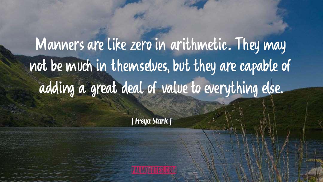 Arithmetic quotes by Freya Stark