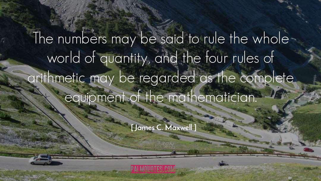 Arithmetic quotes by James C. Maxwell