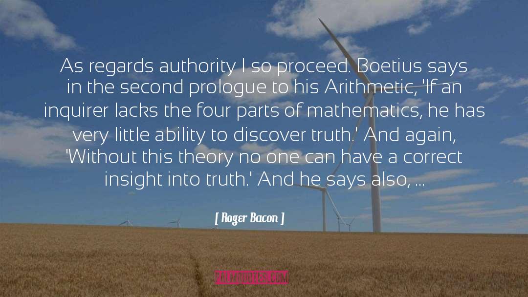 Arithmetic quotes by Roger Bacon