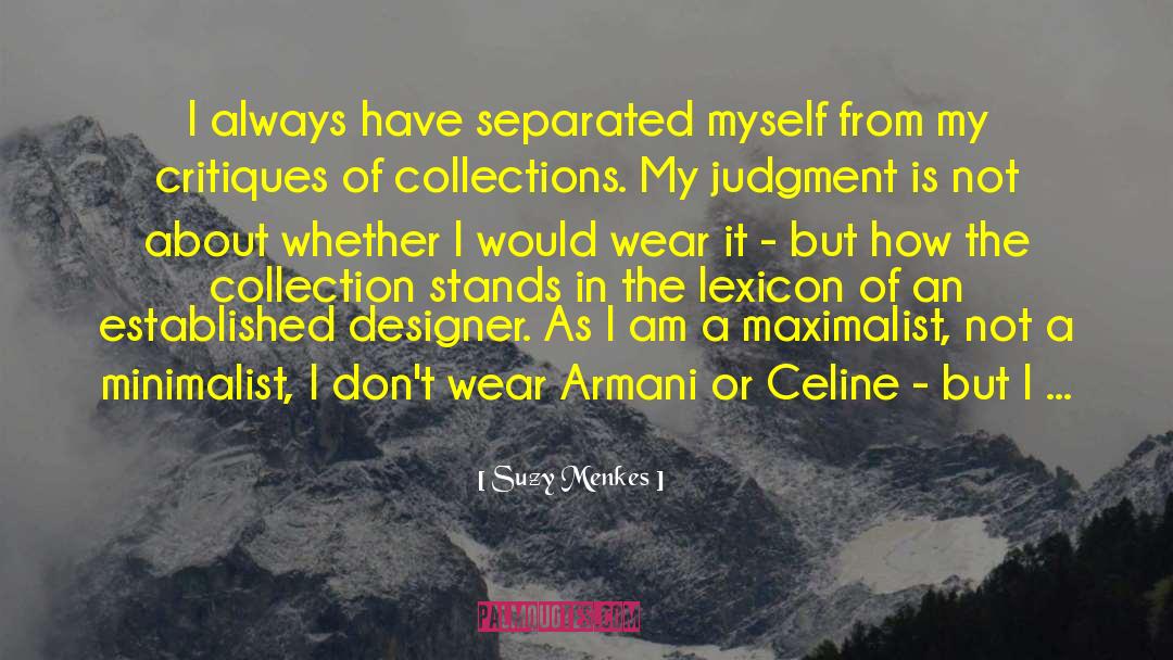 Armani quotes by Suzy Menkes
