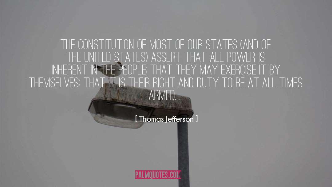 Armed quotes by Thomas Jefferson