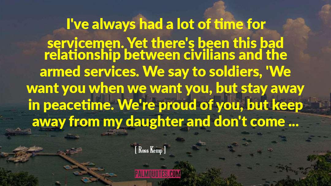 Armed Services quotes by Ross Kemp