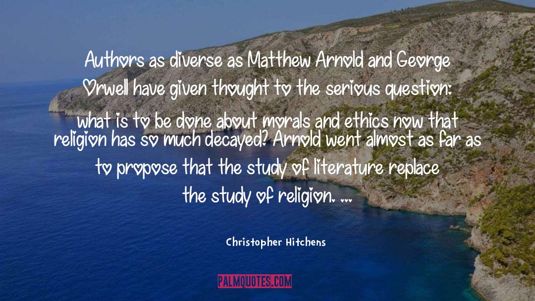 Arnold quotes by Christopher Hitchens
