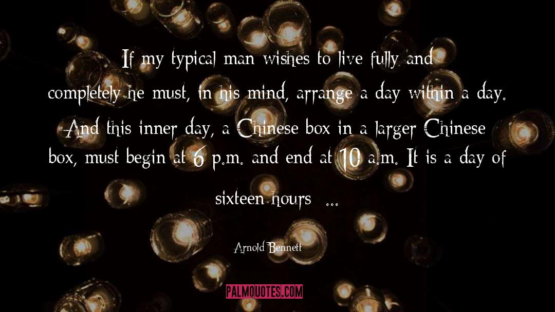 Arrange quotes by Arnold Bennett