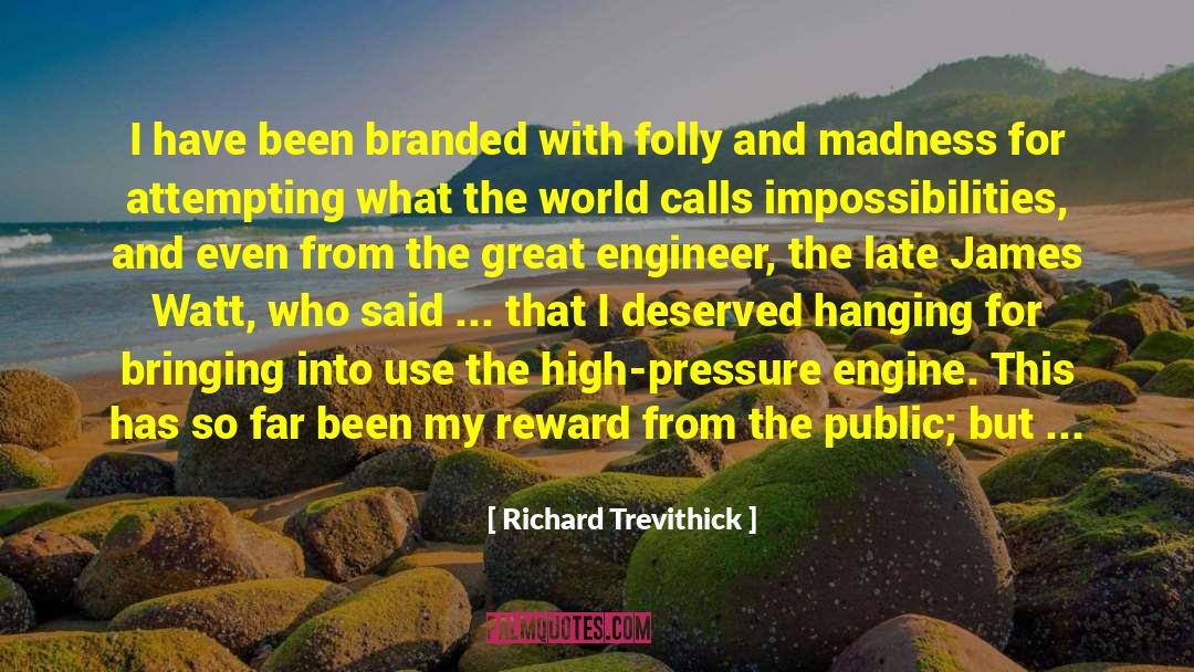 Arrangements quotes by Richard Trevithick