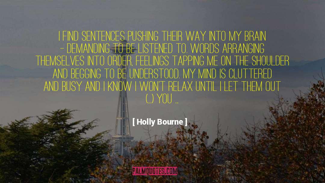 Arranging quotes by Holly Bourne