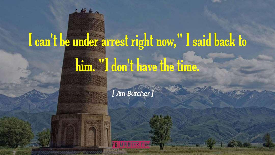 Arrest quotes by Jim Butcher