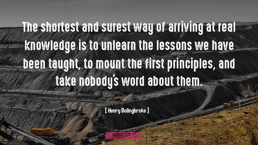 Arriving quotes by Henry Bolingbroke