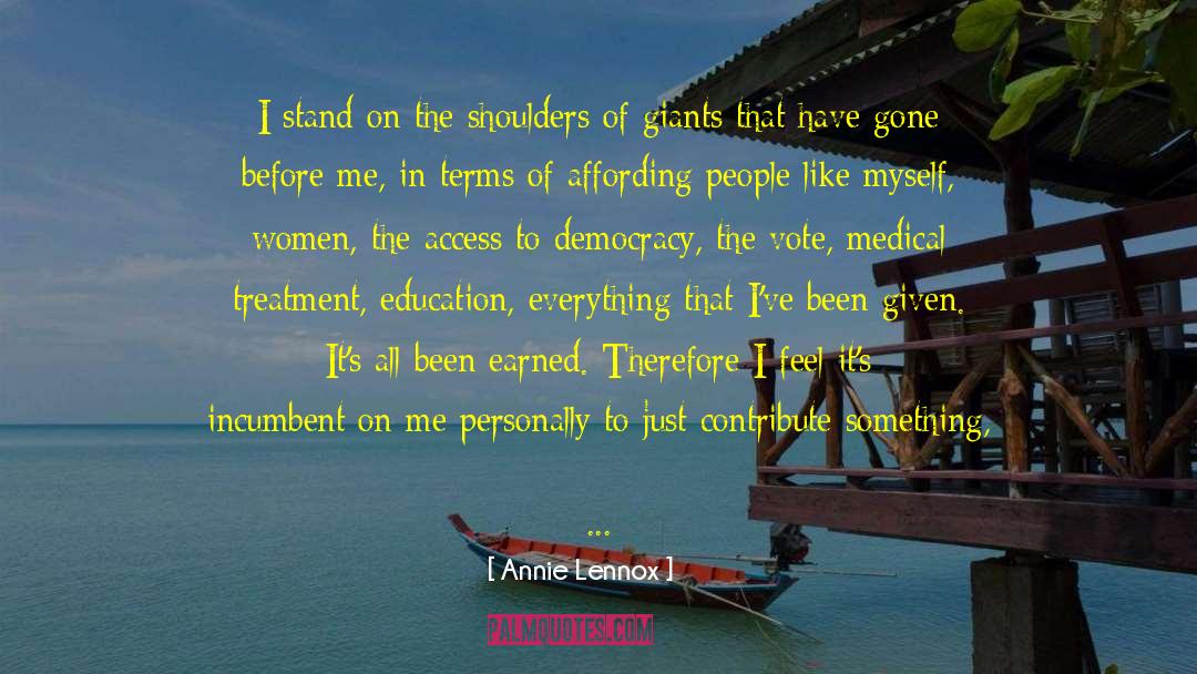 Arsenal Of Democracy quotes by Annie Lennox