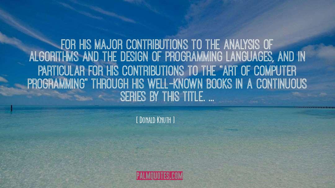 Art Book quotes by Donald Knuth