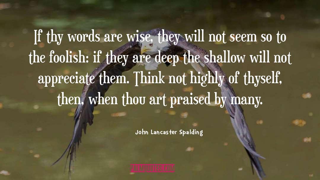 Art Director quotes by John Lancaster Spalding