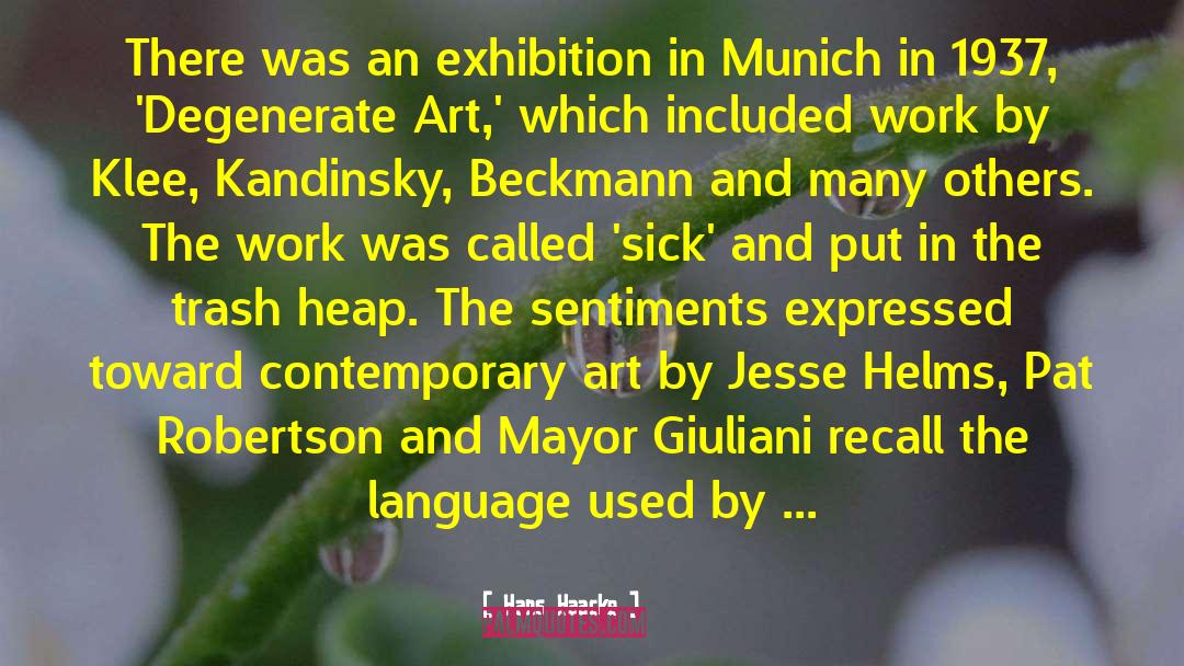 Art Humor quotes by Hans Haacke
