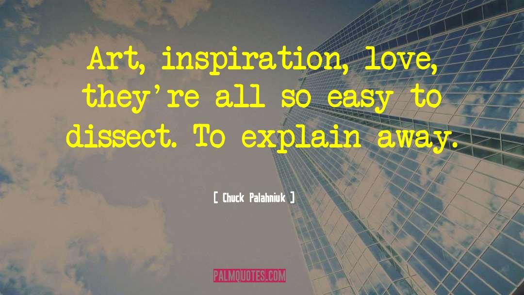 Art Inspiration quotes by Chuck Palahniuk