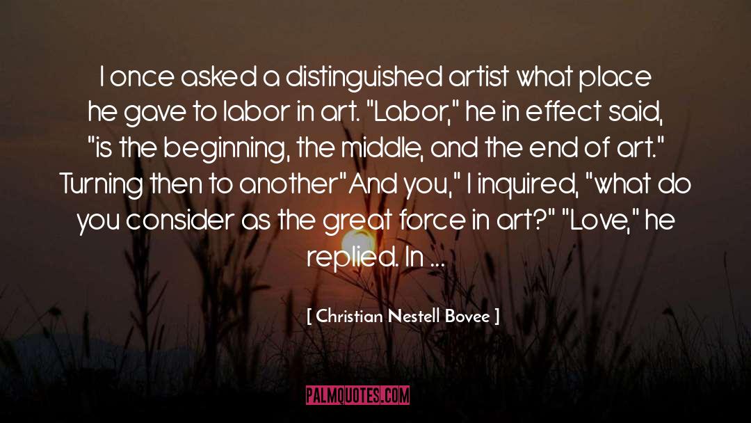 Art Love quotes by Christian Nestell Bovee