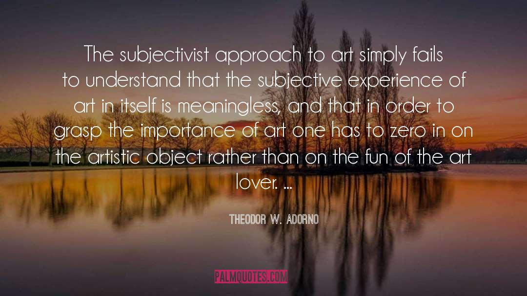 Art Lover quotes by Theodor W. Adorno