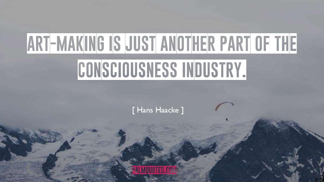 Art Making quotes by Hans Haacke