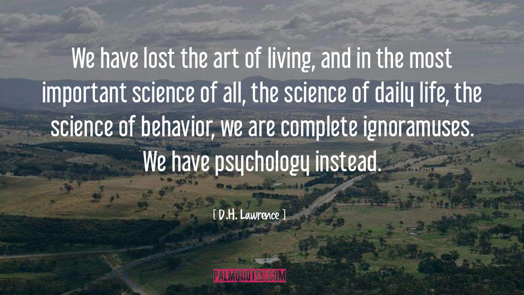 Art Of Living quotes by D.H. Lawrence