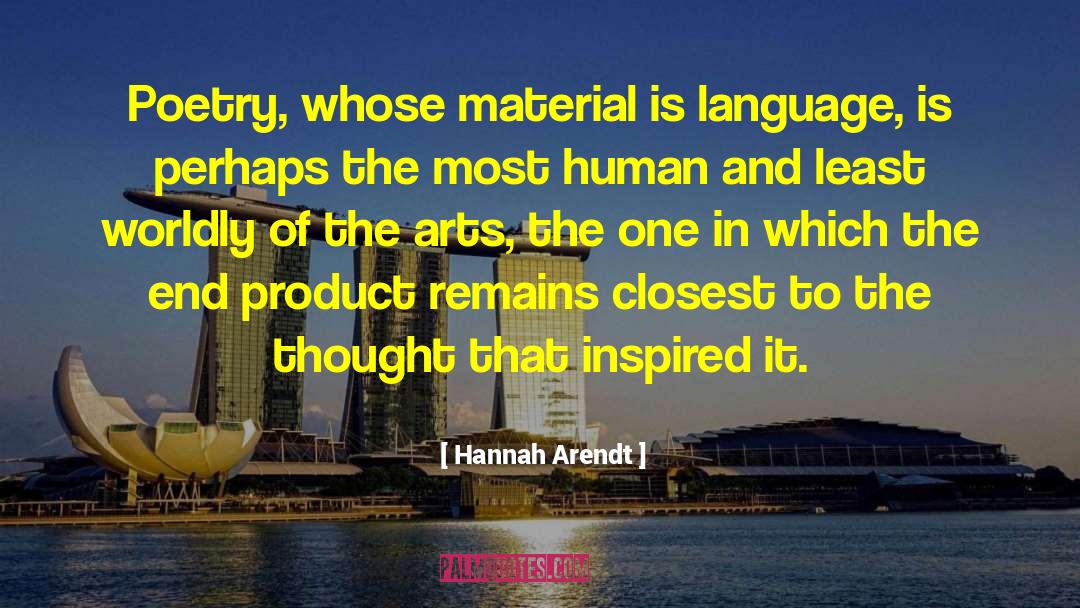 Art Poetry Non Fiction quotes by Hannah Arendt