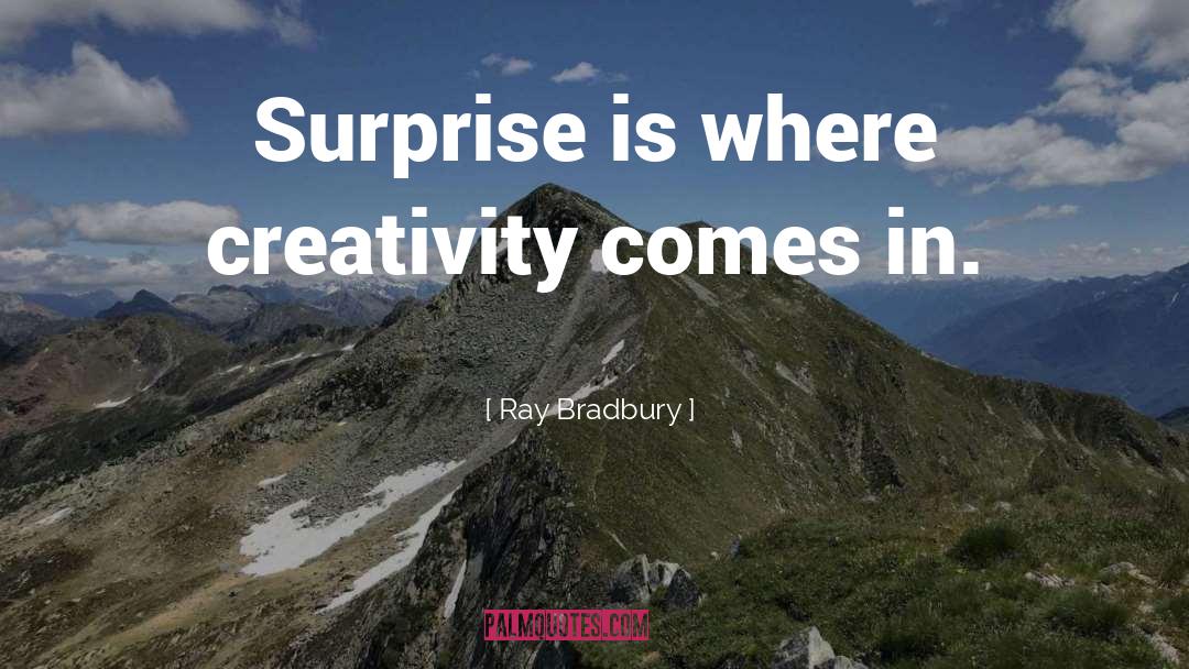 Art Surprise Creativity quotes by Ray Bradbury